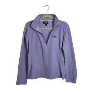Patagonia Micro D 1/4-Zip Pullover Women's Medium Purple Fleece Sweater
